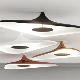 Luceplan soleil noir by studio odile decq ceiling light